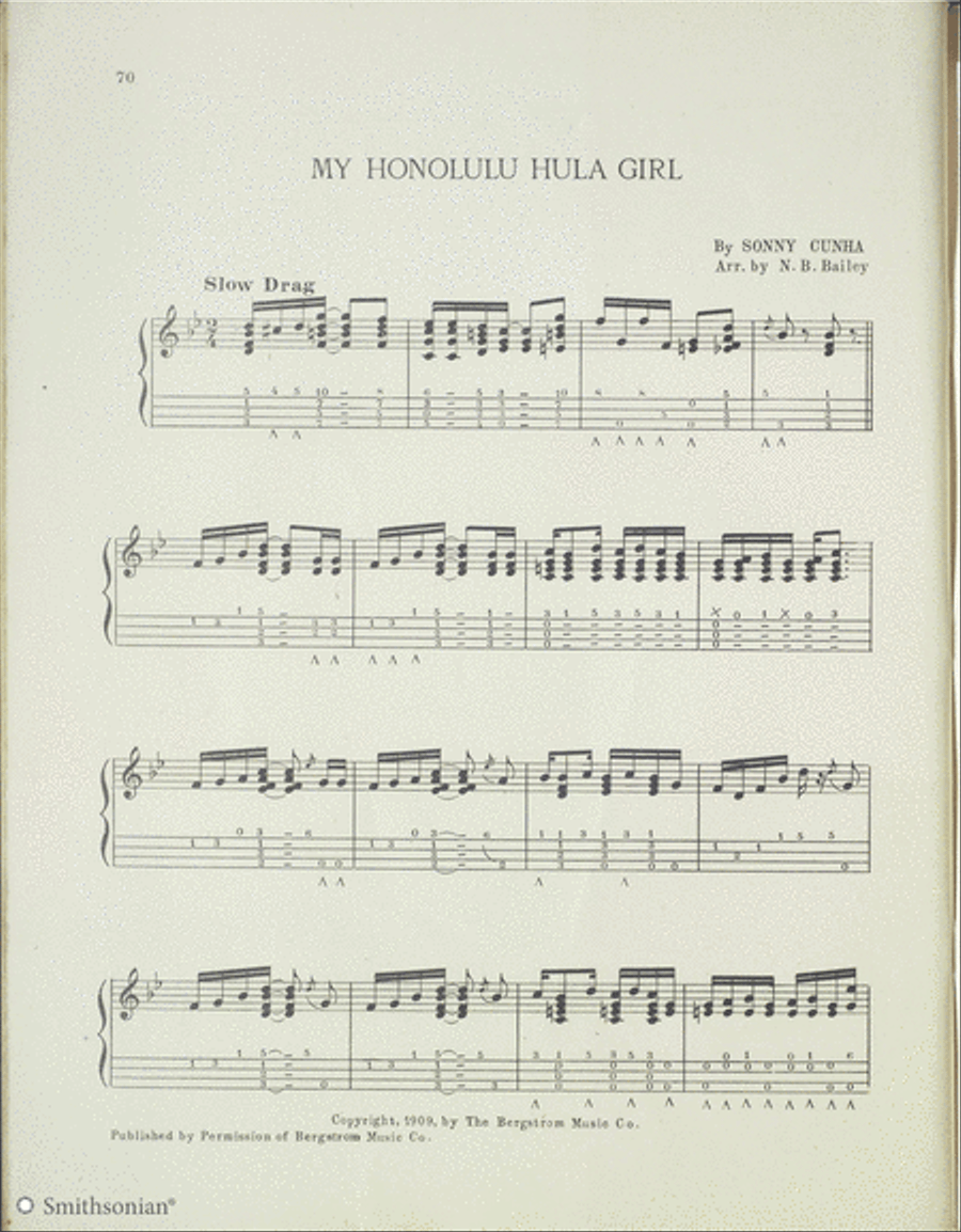 From The Ukulele as a solo Instrument: My Honolulu Hula Girl Ukulele scores gallery preview page 2