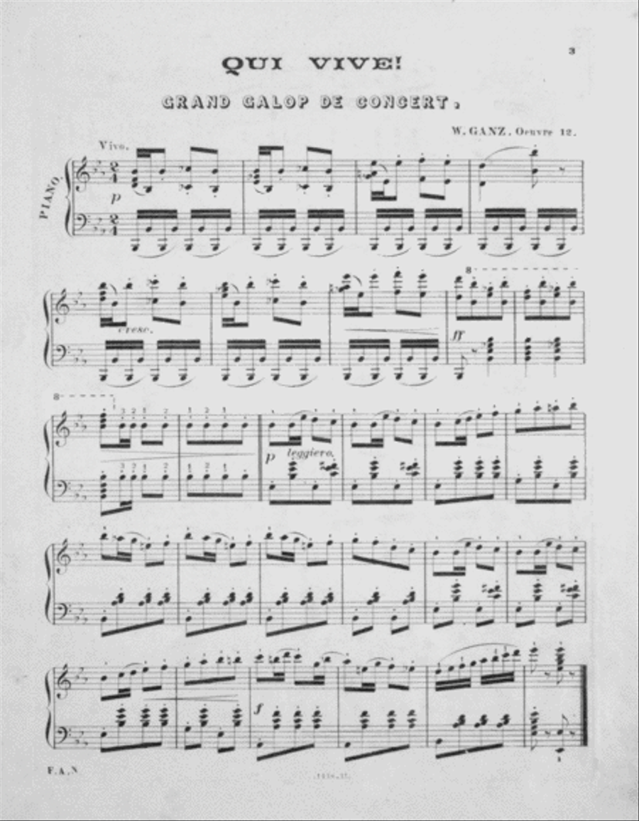 Qui Vive! Grand Galop Concert Pour Piano Piano Solo scores gallery preview page 2