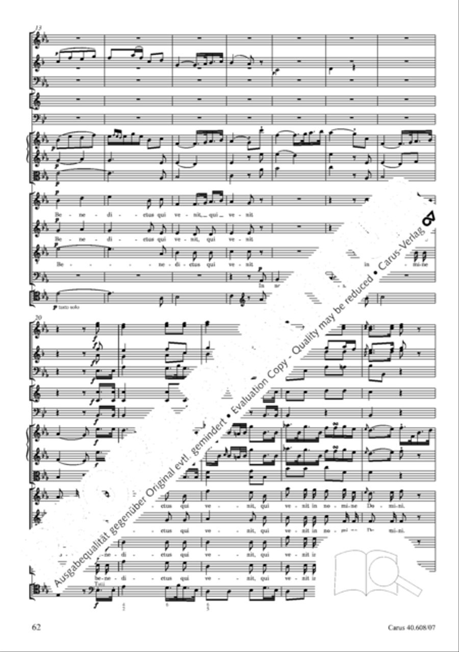 Missa Sancti Bernardi von Offida in B 4-Part scores gallery preview page 77