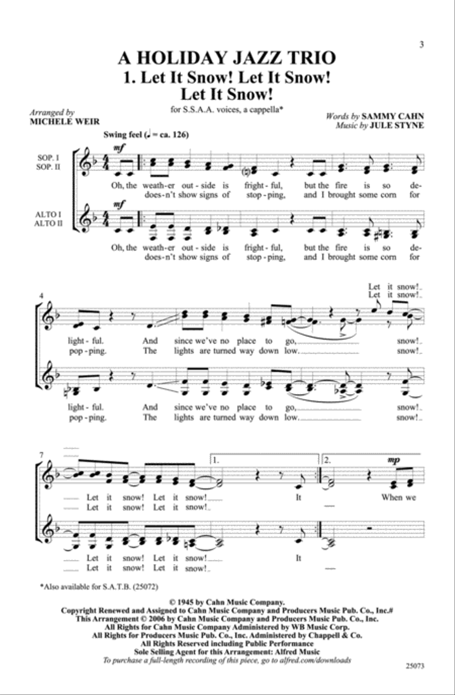 A Holiday Jazz Trio SSAA scores gallery preview page 2