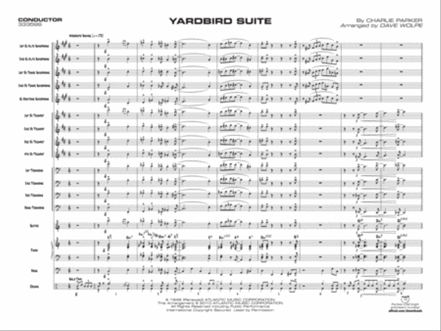 Yardbird Suite Jazz Ensemble scores gallery preview page 18