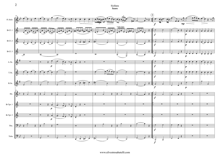Siciliana - G. B. Pergolesi Large Ensemble scores gallery preview page 3