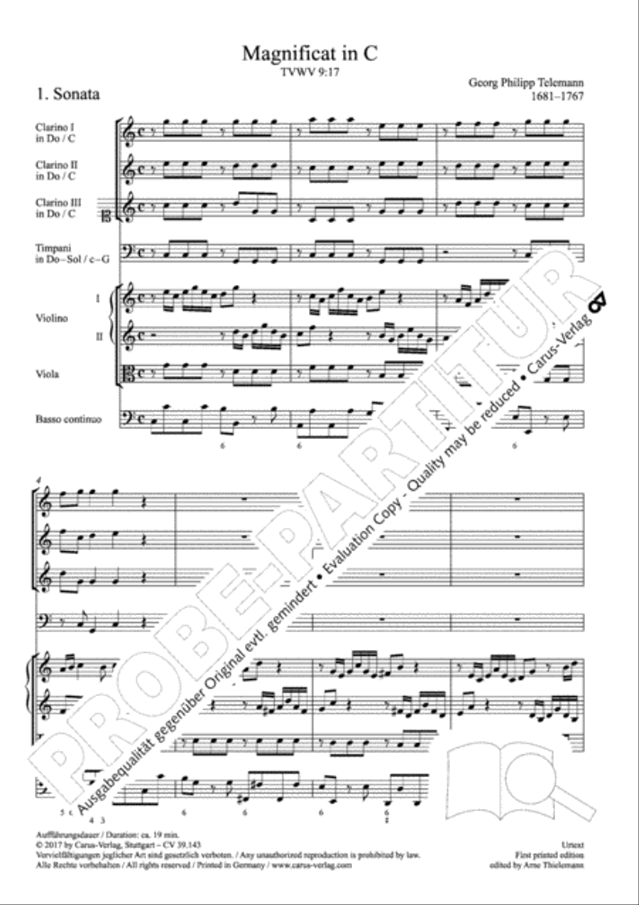 Magnificat in C major 4-Part scores gallery preview page 6