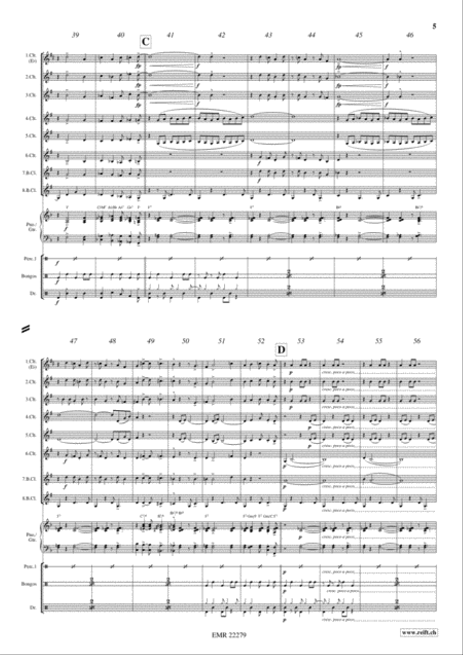 Bahia Blues Clarinet scores gallery preview page 5