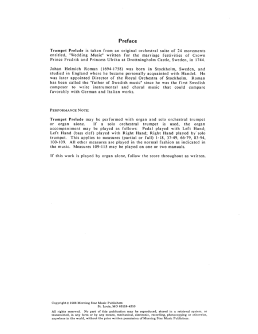 Trumpet Prelude Trumpet scores gallery preview page 1