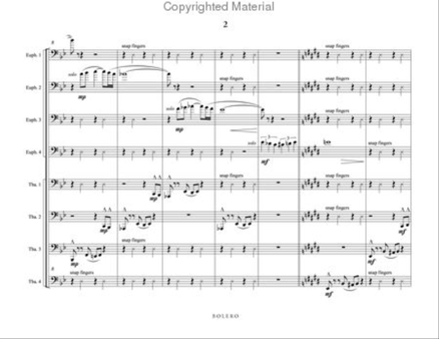Bolero Bolero Brass Ensemble scores gallery preview page 4