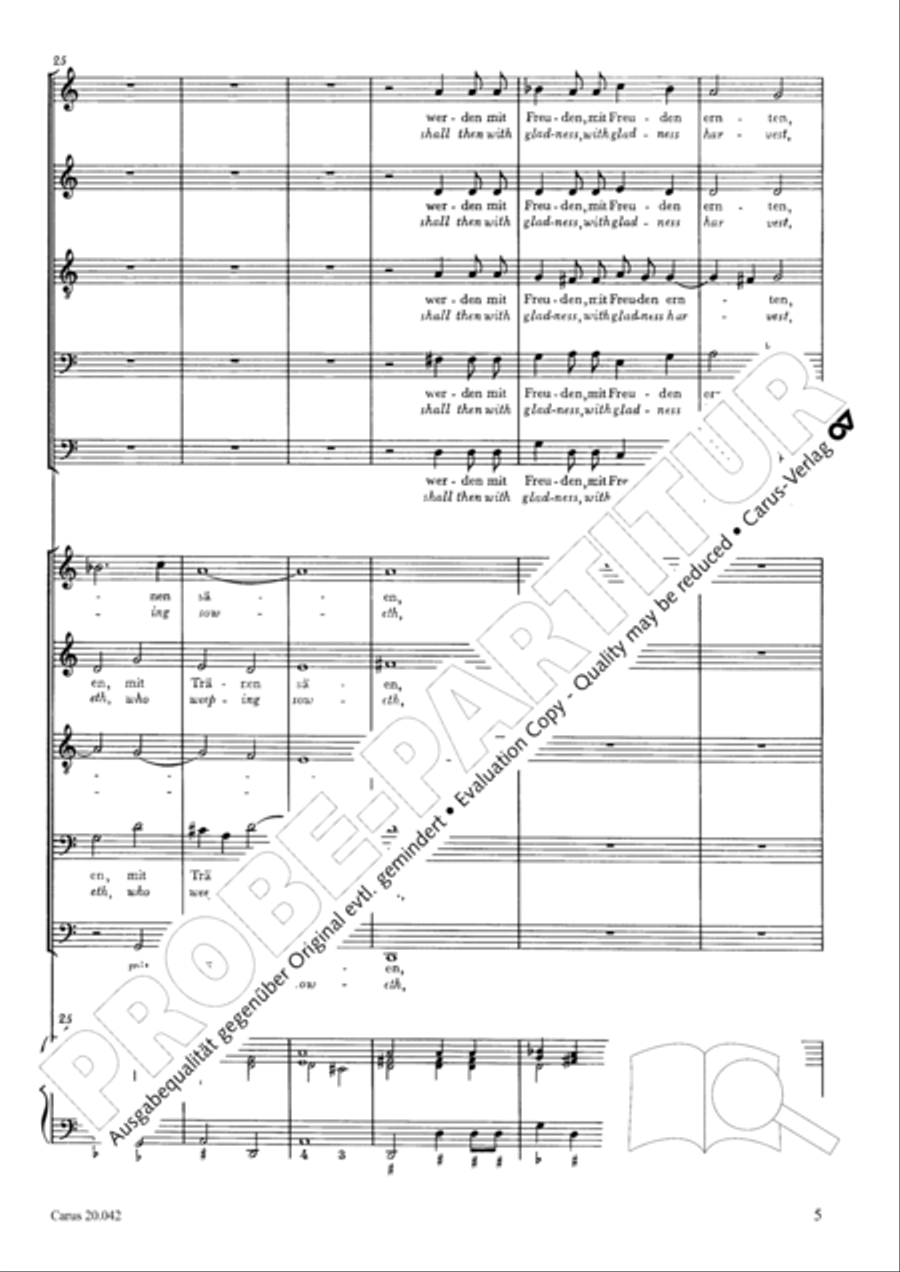 He who weeping soweth (Die mit Tranen saen) SATBarB scores gallery preview page 6