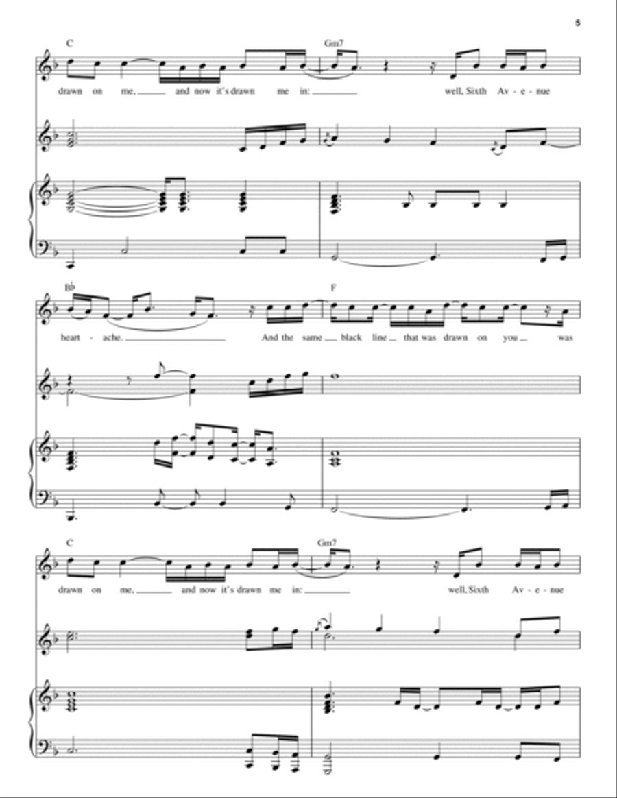 6th Avenue Heartache 6th Avenue Heartache Piano scores gallery preview page 5