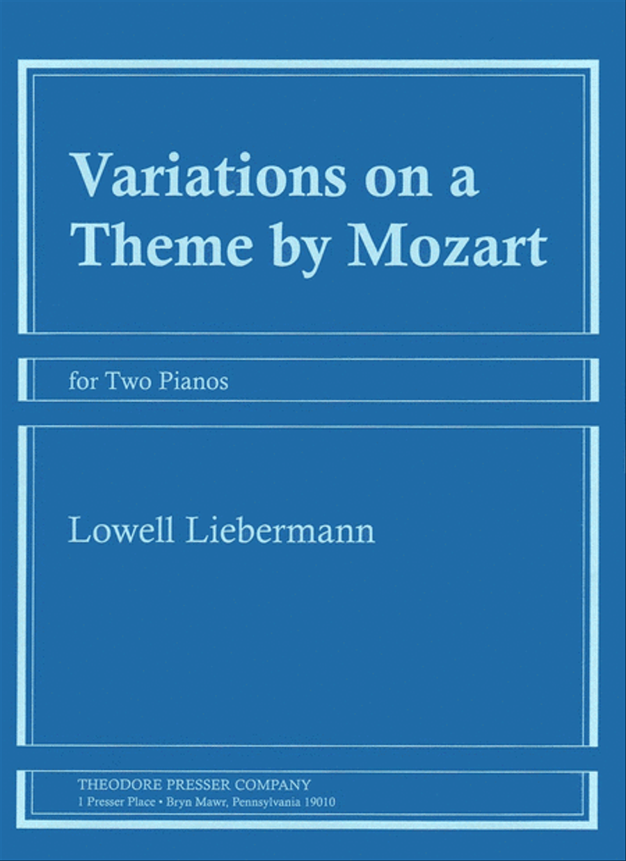 Variations on A Theme By Mozart Chamber Music scores gallery preview page 1