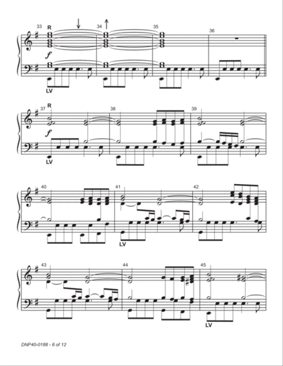 Handbell Processional ~ 5 octave handbell choirs - REPRODUCIBLE 5-Octaves scores gallery preview page 6