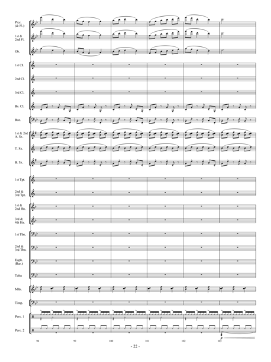 Sensei's Ride On The Cherry Blossom Express Concert Band scores gallery preview page 21