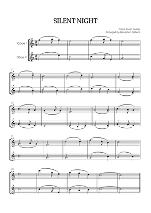 Silent Night for oboe duet • easy Christmas song sheet music