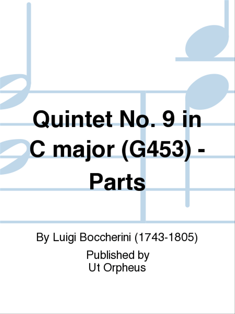Quintet No. 9 in C major (G 453) for 2 Violins, Viola, Violoncello and Guitar String Orchestra scores gallery preview page 1