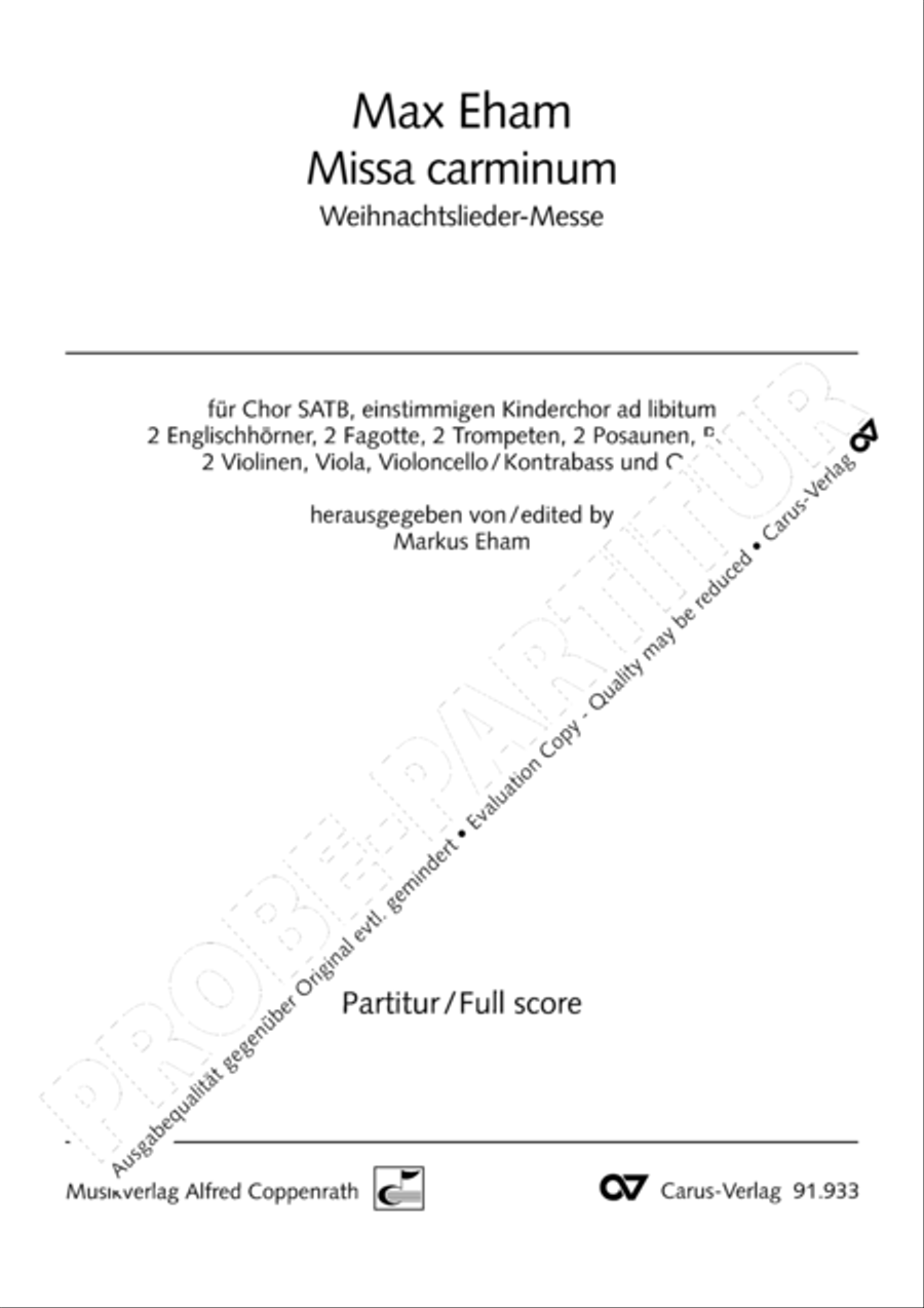 Missa carminum 4-Part scores gallery preview page 4