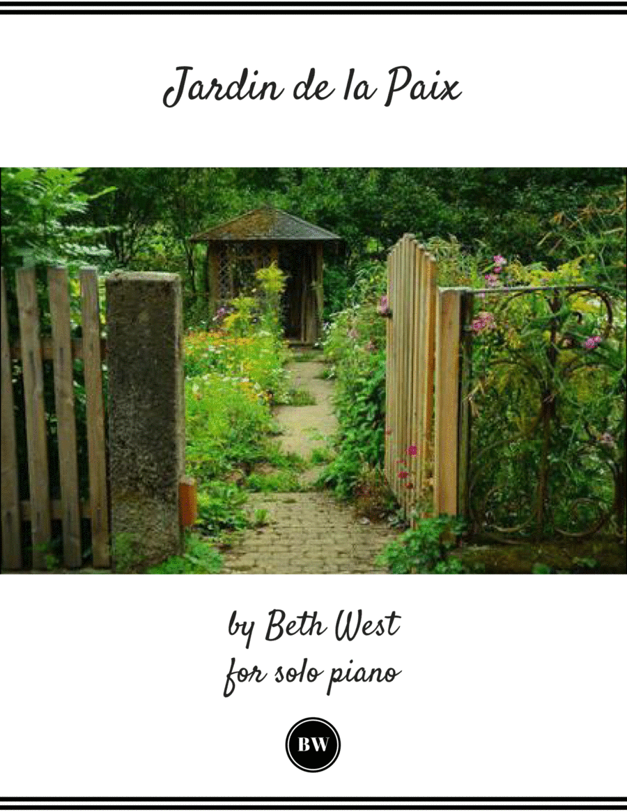 Jardin de la Paix (Garden of Peace) Piano Solo scores gallery preview page 1