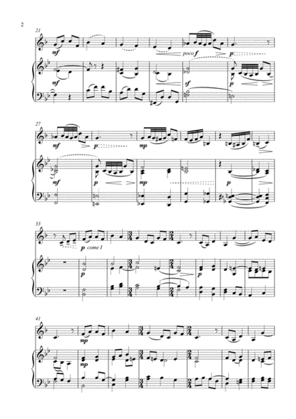 Tchaikovsky - ANDANTE CANTABILE - horn in F and piano - Score and parts image number null
