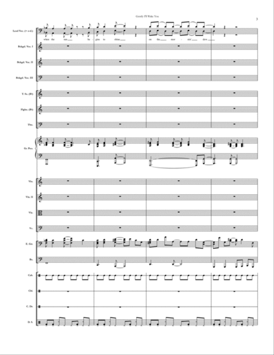 Gently I'll Wake You Small Ensemble scores gallery preview page 3