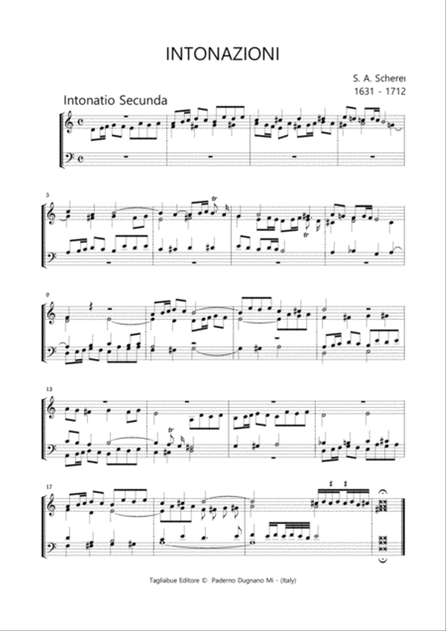 INTONAZIONI - S.A. Scherer - For Organ Organ Solo scores gallery preview page 1