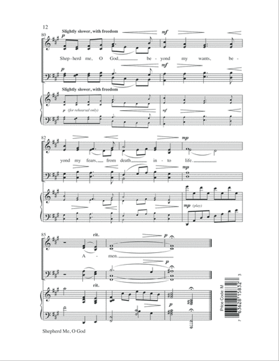 Shepherd Me, O God 4-Part scores gallery preview page 13
