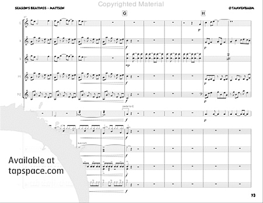 Season's Beatings Percussion Ensemble scores gallery preview page 89