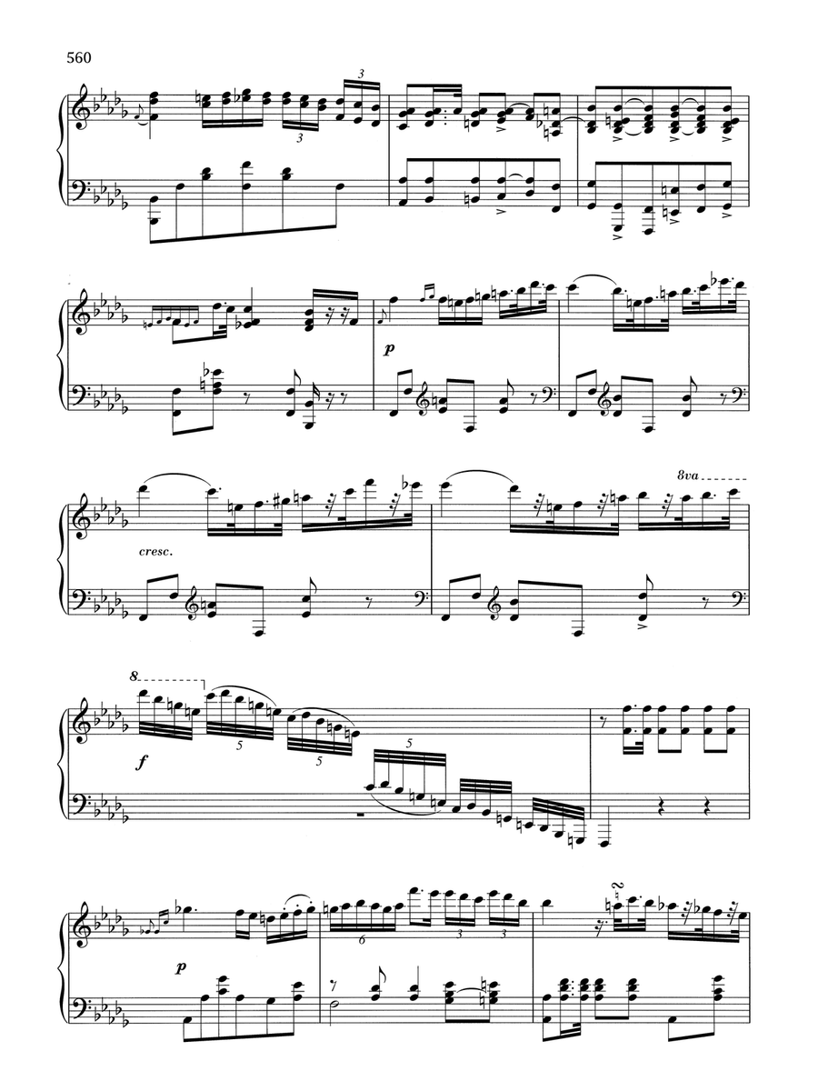 Polonaise in B-flat minor, KK. IVa, No. 5 Piano Solo scores gallery preview page 2