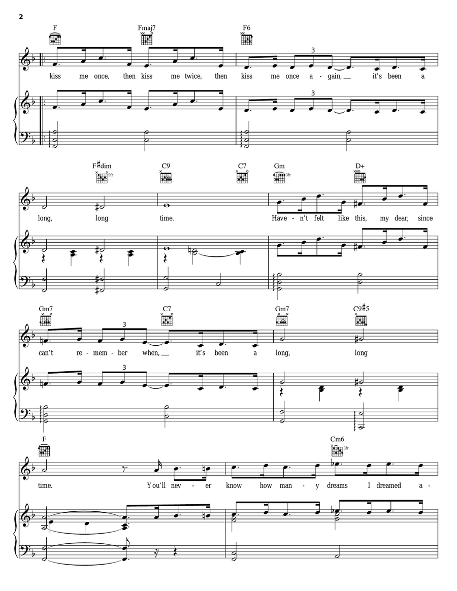 It's Been A Long, Long Time Piano, Vocal, Guitar scores gallery preview page 2