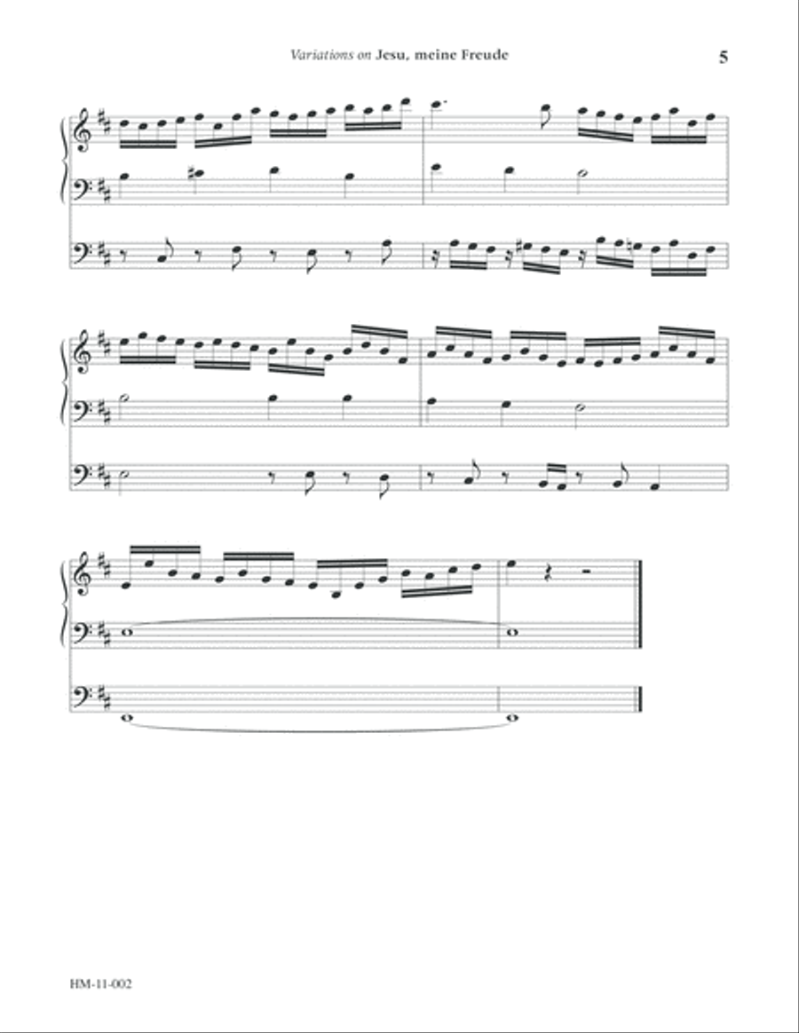 Variations on 'Jesu, meine Freude' Organ Solo scores gallery preview page 6
