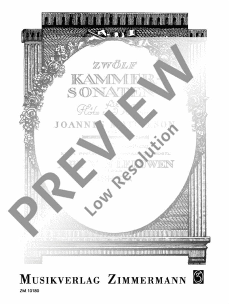 Twelve Chamber Sonatas Twelve Chamber Sonatas Flute Solo scores gallery preview page 2