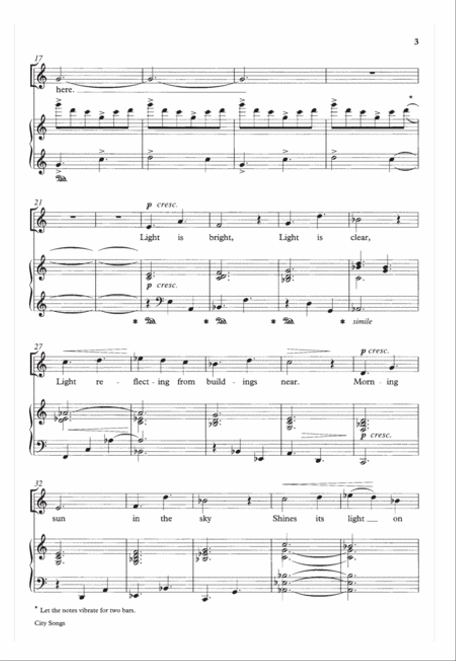 City Songs Women's Choir scores gallery preview page 3