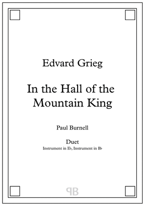 In the Hall of the Mountain King, arranged for duet: instruments in Eb and Bb