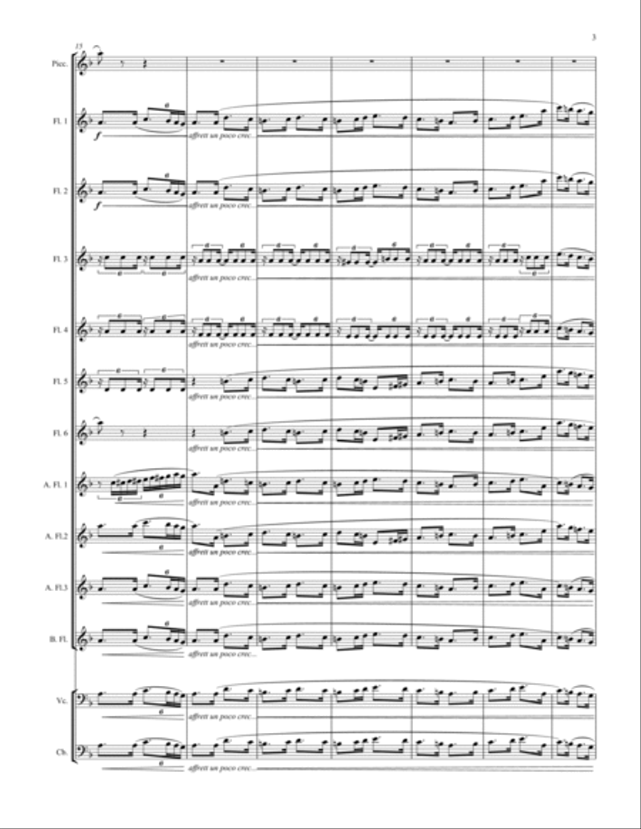 La Leyenda Del Beso for Flute Band (Flute Choir) Flute Choir scores gallery preview page 4