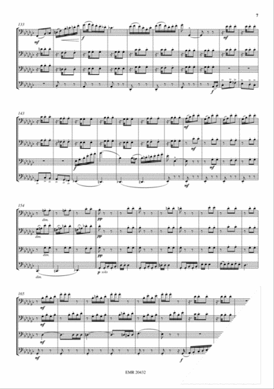 Carmen Fantasy Trombone Quartet scores gallery preview page 7