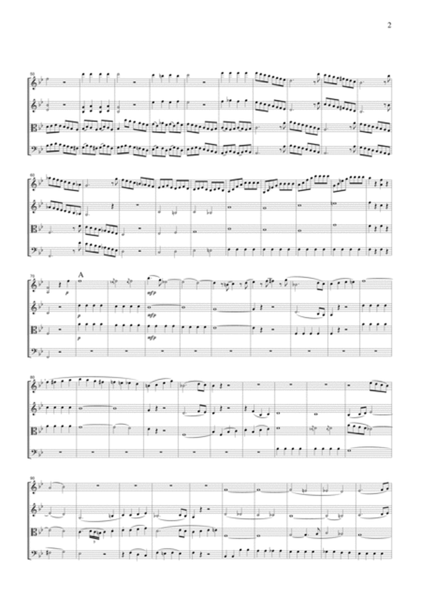 Mozart Symphony No.40, 4th mvt., for string quartet, CM004 image number null