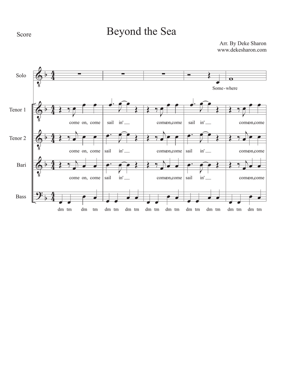 Beyond The Sea TB scores gallery preview page 1