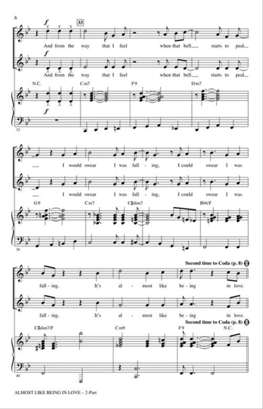 Almost Like Being in Love 2-Part scores gallery preview page 5