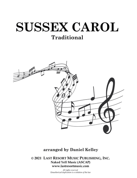 Sussex Carol for Clarinet & Cello or Bassoon Duet - Music for Two