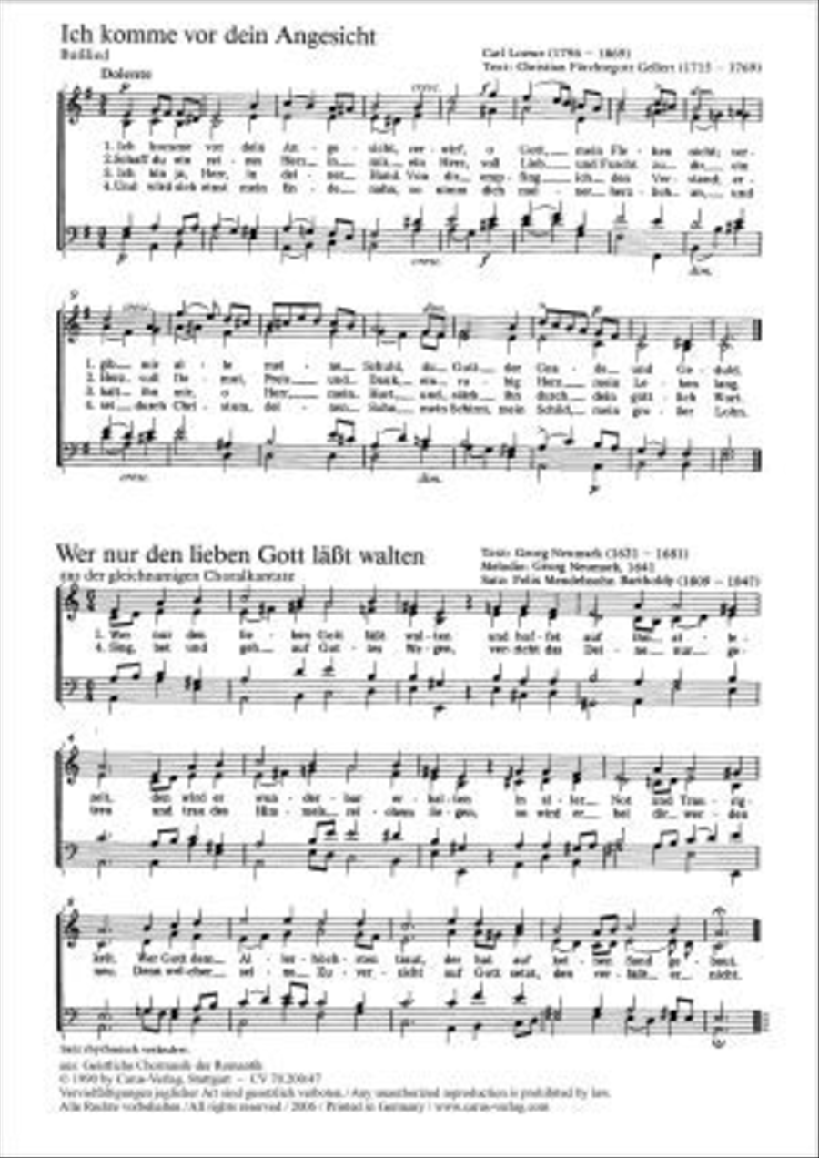 All those who seek God's sov'reign guidance (Wer nur den lieben Gott lasst walten) 4-Part scores gallery preview page 1