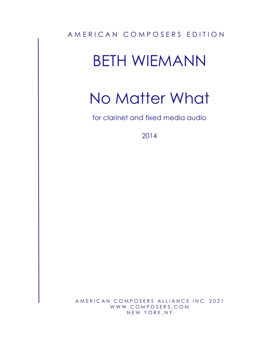 [Wiemann] No Matter What