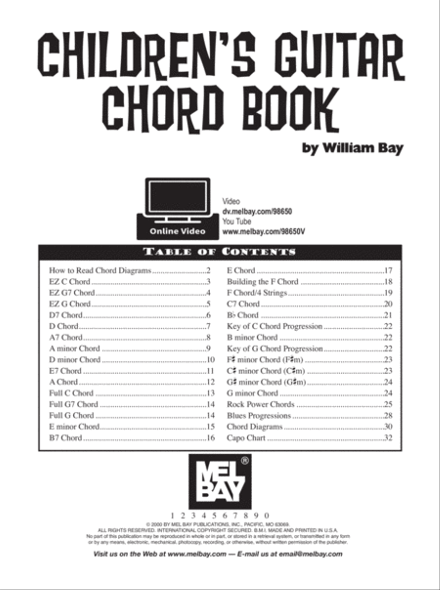 Children's Guitar Chord Book Guitar scores gallery preview page 2