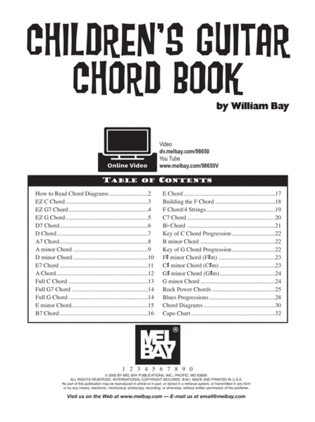 Children's Guitar Chord Book