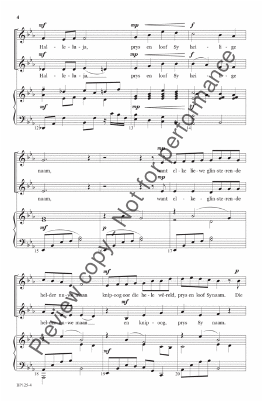 Halleluja, Loof Die Here - SA SA scores gallery preview page 5