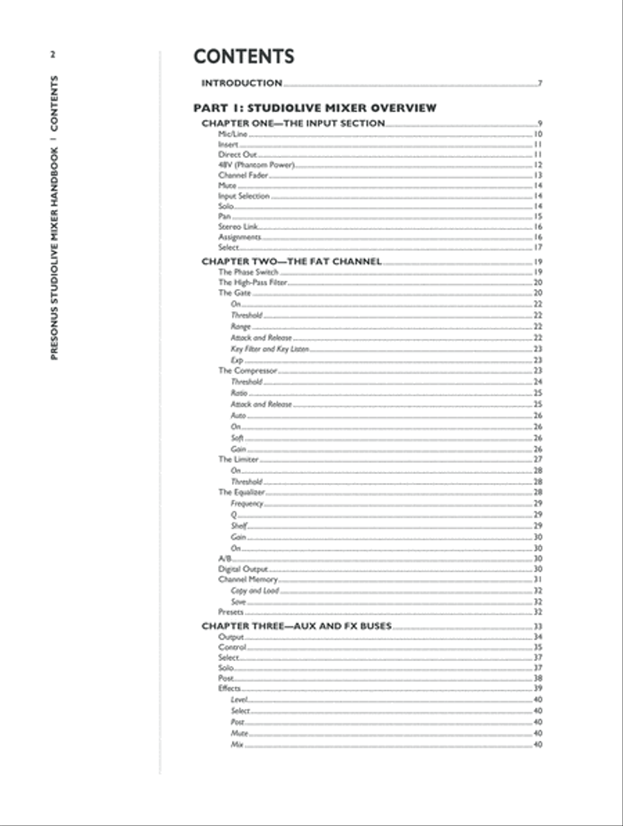 PreSonus StudioLive Mixer Handbook Collection / Songbook scores gallery preview page 2