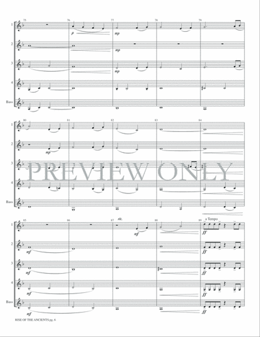 Rise of the Ancients Clarinet Quintet scores gallery preview page 8