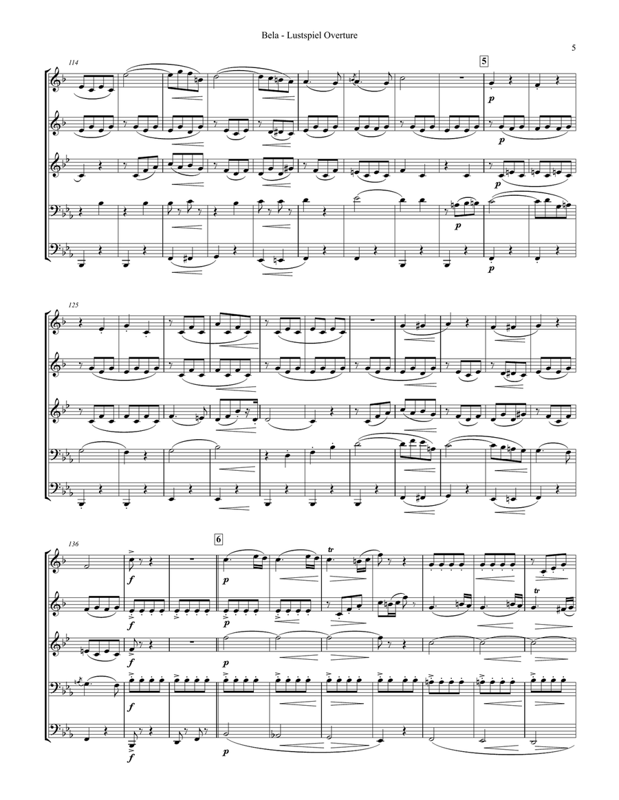 Lustspiel Overture for Brass Quintet Brass Quintet scores gallery preview page 5
