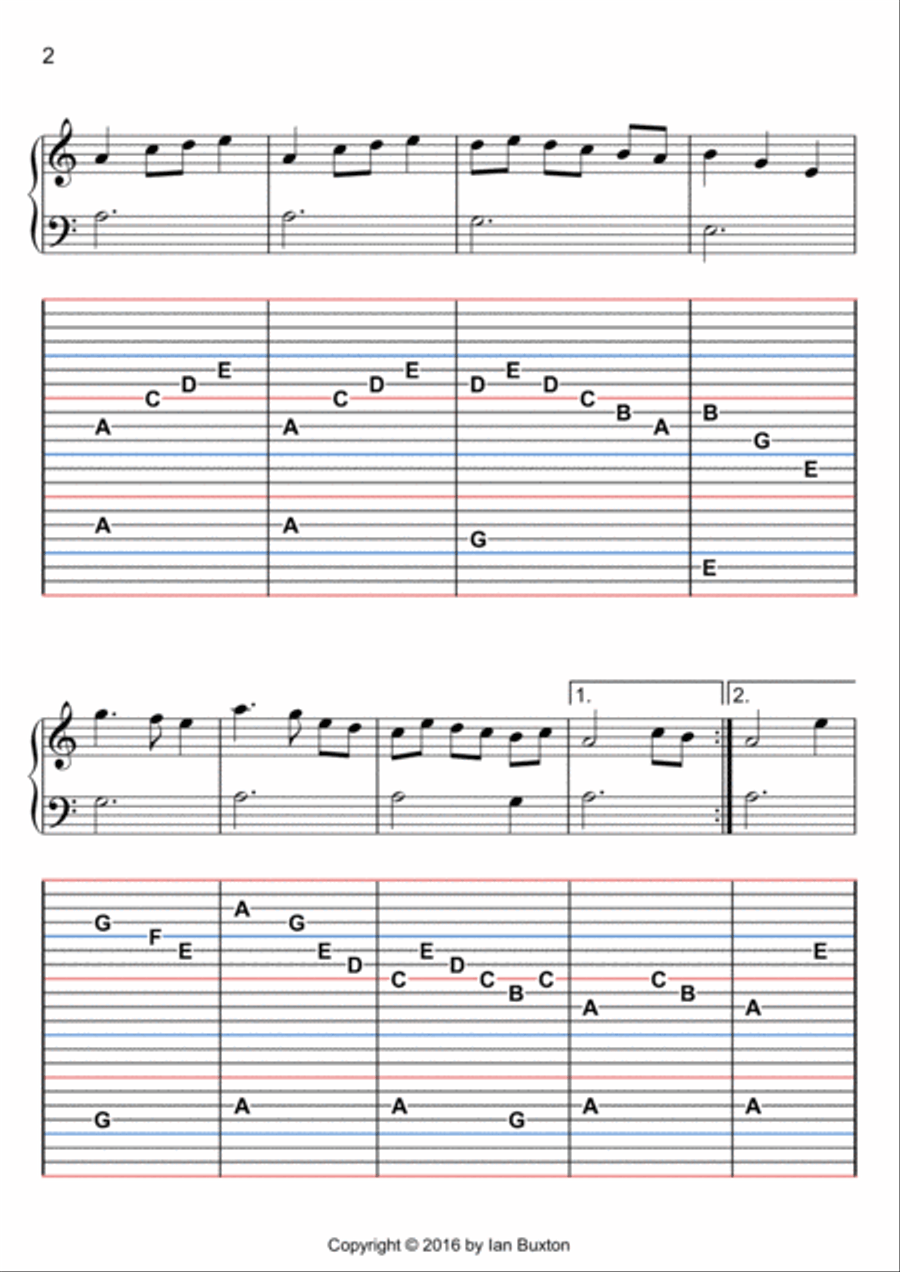 O'Carolan's Welcome for Celtic or Folk Harp Celtic Harp scores gallery preview page 2