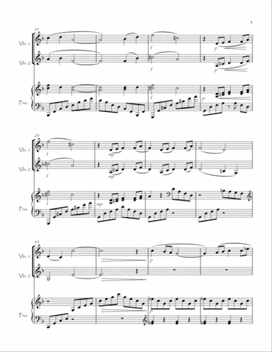 Reverie for Violin Duet and Piano String Duet scores gallery preview page 4