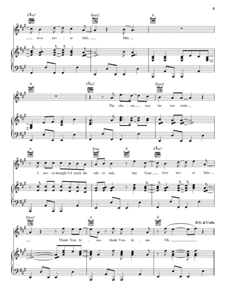 Your Love Never Fails Violin Sheet Music PDF (Jesus Culture) - PraiseCharts