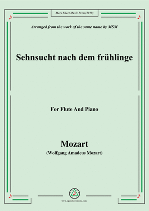 Mozart-Sehnsucht nach dem frühlinge,for Flute and Piano