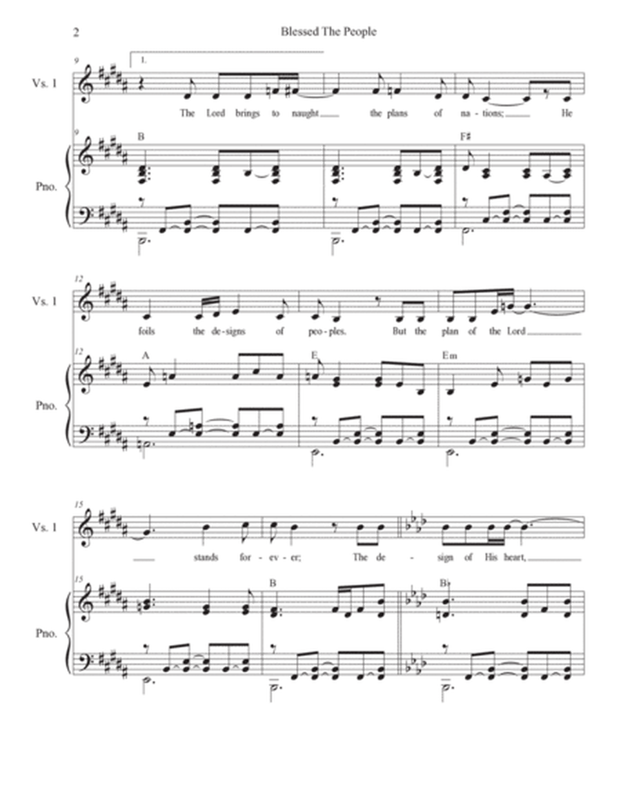 Blessed The People (Vocal Quartet - (SATB) image number null