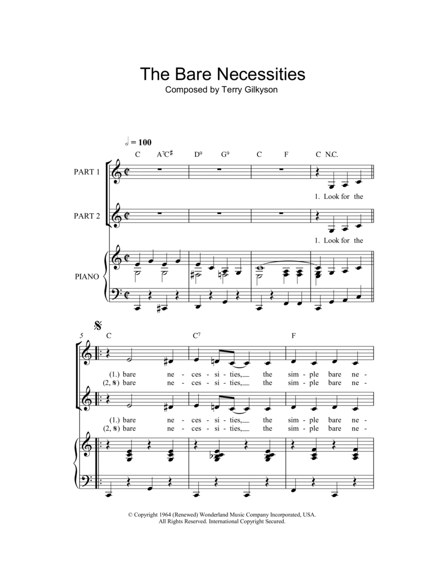 The Bare Necessities (arr. Rick Hein)